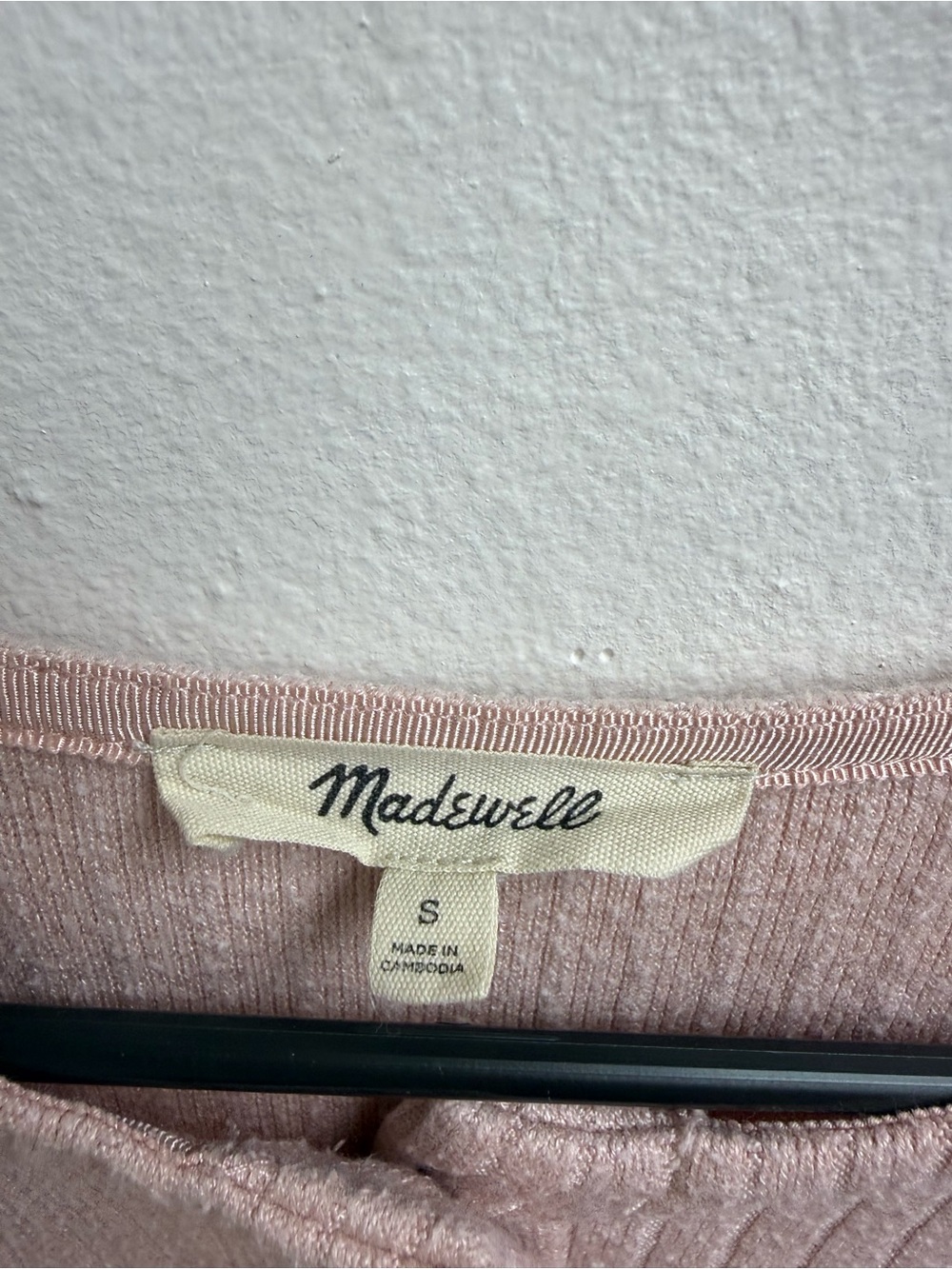 Madewell Blush Ribbed Button-Front Cardigan - Picture 3 of 5